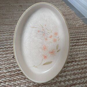 Vintage Tabletop Ceramic 11" Serving Dish Floral Design Made in England
